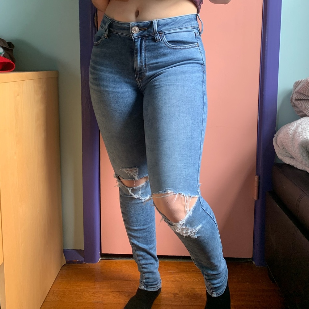 AE next level stretch skinny jeans